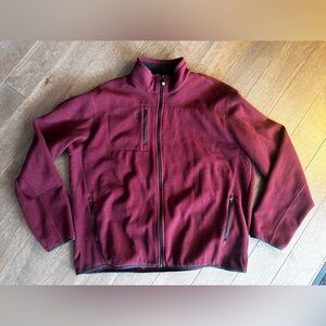 Men’s Timberland Burgundy Full-Zip fleece jacket size 2XL‎